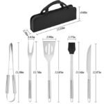 Anubhav Janni 5 pcs BBQ Tool Set Griddle Accessories Kit Exclusive Spatulas Commercial Grade Flat Top Grill Cooking Great for Outdoor and Camping Stainless Steel (pack of 1) - Image 8