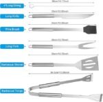Anubhav Janni 18 pcs BBQ Tool Set Griddle Accessories Kit Exclusive Spatulas Commercial Grade Flat Top Grill Cooking Great for Outdoor and Camping Stainless Steel (pack of 1) - Image 2