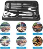Anubhav Janni 18 pcs BBQ Tool Set Griddle Accessories Kit Exclusive Spatulas Commercial Grade Flat Top Grill Cooking Great for Outdoor and Camping Stainless Steel (pack of 1) - Image 6