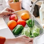 Anubhav Janni Drain Basket with Drip Tray Spoon Holder Drainer for Kitchen Drying Stand Kuda Plate Rack Bartan Over Sink Counter Big Stand Mesh Tangle Fruits Vegetable Washer Rectangle (pack of 1)