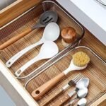 Anubhav Janni Drain Basket with Drip Tray Spoon Holder Drainer for Kitchen Drying Stand Kuda Plate Rack Bartan Over Sink Counter Big Stand Mesh Tangle Fruits Vegetable Washer Rectangle (pack of 1) - Image 6
