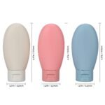 Anubhav Janni Travel shampoo bottle  Mini Empty Plastic And Conditioner With Storage Bag Toiletries  Toiletry Containers  Essentials  Kit Transparent Carry (Multicolor)(pack of 3) - Image 3