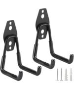 Anubhav Janni Garage Storage Hooks Set Wall-Mounted Utility and Hangers Iron Wall Mount Tool Holder Metal Rubber for Home Chair Ladder Universal Heavy Duty Steel (pack of 1)