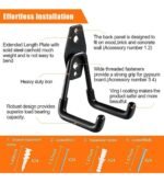 Anubhav Janni Garage Storage Hooks Set Wall-Mounted Utility and Hangers Iron Wall Mount Tool Holder Metal Rubber for Home Chair Ladder Universal Heavy Duty Steel (pack of 1) - Image 4