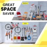 Anubhav Janni Garage Storage Hooks Set Wall-Mounted Utility and Hangers Iron Wall Mount Tool Holder Metal Rubber for Home Chair Ladder Universal Heavy Duty Steel (pack of 1) - Image 8