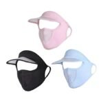 Anubhav Janni New Women Cap With Mask Summer Protection Sun Hat Outdoor Cycling UV Face Cover Scarf Foldable Innovative Cum Masks Silky Cooling Visor for Bike with For Block (pack of 1)