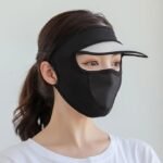 Anubhav Janni New Women Cap With Mask Summer Protection Sun Hat Outdoor Cycling UV Face Cover Scarf Foldable Innovative Cum Masks Silky Cooling Visor for Bike with For Block (pack of 1) - Image 7