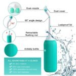 Anubhav Janni Bidet Spray Bottle 500 ML for Postpartum Essential Feminine Care Portable  Women with 2 Nozzles Different Needs Plastic Retractable Handheld Water Easy to use (Multicolor)(pack of 1) - Image 2