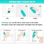 Anubhav Janni Bidet Spray Bottle 500 ML for Postpartum Essential Feminine Care Portable  Women with 2 Nozzles Different Needs Plastic Retractable Handheld Water Easy to use (Multicolor)(pack of 1) - Image 3