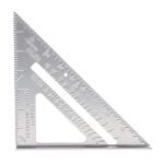 Anubhav Janni Rafting Scale Premium Aluminum Alloy Double Side 90 Degree Right Angle Triangle Ruler with Metric Inch Measurement Hand Tool in Carpenter Tool Square Layout Speed (pack of 1)
