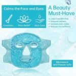 Anubhav Janni Face Cooling Mask Gel Sleeping Eye Cold Ice Pack Reusable Beads Hot for Puffy Dark Circles Stress Headache Relief Skin Care Women Men Reduce Puff Heat Compress (pack of 1) - Image 4