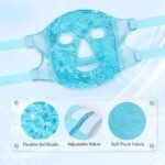 Anubhav Janni Face Cooling Mask Gel Sleeping Eye Cold Ice Pack Reusable Beads Hot for Puffy Dark Circles Stress Headache Relief Skin Care Women Men Reduce Puff Heat Compress (pack of 1) - Image 8