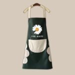 Anubhav Janni Kitchen Apron Cream Waterproof Oil-Resistant Bib with Adjustable Neck Strap Pockets Unisex Cooking Baking BBQ for Men Women For Wear Dishwashing Dress Design (pack of 1) - Image 3