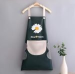 Anubhav Janni Kitchen Apron Cream Waterproof Oil-Resistant Bib with Adjustable Neck Strap Pockets Unisex Cooking Baking BBQ for Men Women For Wear Dishwashing Dress Design (pack of 1) - Image 5