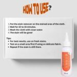 Anubhav Janni New Hard Food Stain Remover Premium Cleaner For Clothes Fabrics Sofa Carpet Surfaces Removes Pen Linens Laundry Grease All Color Fabric Denim Down Jacket Strip (Pack Of 1 Pcs) - Image 4