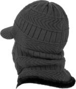 Anubhav Janni Winter Hat Cap and Muffler Knitted Balaclava Hat Warm Cycling Face Covering Warmer Knit Neck Gaiter Adults Free Size Winter Woolen Set Women Beanie with Cover (pack of 1) - Image 2