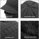 Anubhav Janni Winter Hat Cap and Muffler Knitted Balaclava Hat Warm Cycling Face Covering Warmer Knit Neck Gaiter Adults Free Size Winter Woolen Set Women Beanie with Cover (pack of 1) - Image 3