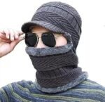 Anubhav Janni Winter Hat Cap and Muffler Knitted Balaclava Hat Warm Cycling Face Covering Warmer Knit Neck Gaiter Adults Free Size Winter Woolen Set Women Beanie with Cover (pack of 1) - Image 6