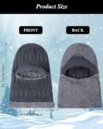Anubhav Janni Winter Hat Cap and Muffler Knitted Balaclava Hat Warm Cycling Face Covering Warmer Knit Neck Gaiter Adults Free Size Winter Woolen Set Women Beanie with Cover (pack of 1) - Image 8