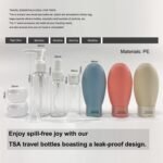 Anubhav Janni Travel Bottle Set Bottles for Toiletries Refillable Plastic Containers Dispenser Lid Small Leak Proof Empty Squeeze Kit Toiletries Bag Refillable Lotion Shampoo (Set Of 11 Pcs) - Image 3