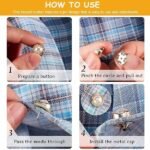 Anubhav Janni 30 Pcs Brooch Buttons Pins Mini Safety Shirt for Saree Dress Blouse and Button Removable No-Sew Cardigan Covers Ideal Sarees Dresses Hats Quick Styling Fixes (pack of 1) - Image 3