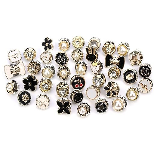 Anubhav Janni 50 Pcs Brooch Buttons Pins Mini Safety Shirt for Saree Dress Blouse and Button Removable No-Sew Cardigan Covers Ideal Sarees Dresses Hats Quick Styling Fixes (pack of 1) Anubhav Janni 50 Pcs Brooch Buttons Pins Mini Safety Shirt for Saree Dress Blouse and Button Removable No-Sew Cardigan Covers Ideal Sarees Dresses Hats Quick Styling Fixes (pack of 1) - Image 1