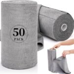 Anubhav Janni 50 Pcs Towel Roll of Microfiber Cleaning Cloth Towels Easy Tear Away Lint-Free Multi-Purpose Reusable Cloths for Home Garage Kitchen and Car Detailing Reusable Washable (pack of 1)