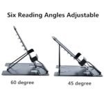 Anubhav Janni Metal Book Stand Black for Table Holder Organizer Portable Metal Desktop Adjustable Foldable Cookbook Recipe Textbook Music Rack Steel Portable Reading Use Student Study (pack of 1) - Image 4