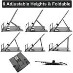 Anubhav Janni Metal Book Stand Black for Table Holder Organizer Portable Metal Desktop Adjustable Foldable Cookbook Recipe Textbook Music Rack Steel Portable Reading Use Student Study (pack of 1) - Image 8