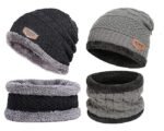 Anubhav Janni Winter Cap with Neck Scarf Thermal Warmer for Men Women Thick And Fluffy Woolen Cold Weather Outdoor Activities Men's Women's Snow Proof Inside Warm Muffler Winters (pack of 1) - Image 4