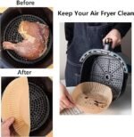 Anubhav Janni Air Fryer Round Paper Dish Liners Parchment Disposable Oil-Proof Sheets for Microwave Non-Stick Liner Free of Bleach Frying Baking Cooking Roasting (pack 1) - Image 3