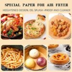 Anubhav Janni Air Fryer Round Paper Dish Liners Parchment Disposable Oil-Proof Sheets for Microwave Non-Stick Liner Free of Bleach Frying Baking Cooking Roasting (pack 1) - Image 7