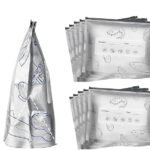 Anubhav Janni 10 Pcs Food Storage Bag Reusable Aluminum Stand Up Foil Sealable Bags with Zip Lock Preservation Leakproof Aluminium Fresh keeping for Vegetable Fruit Meat (pack of 1)