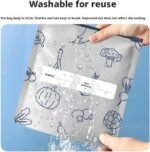 Anubhav Janni 10 Pcs Food Storage Bag Reusable Aluminum Stand Up Foil Sealable Bags with Zip Lock Preservation Leakproof Aluminium Fresh keeping for Vegetable Fruit Meat (pack of 1) - Image 5