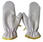 Anubhav Janni Wire Dishwashing Hand Gloves - Stainless Steel Scrubber Glove for Washing Dishes Utensils Machine Washable Reusable Kitchen Non-Scratch Multipurpose Cleaning (pack of 1)