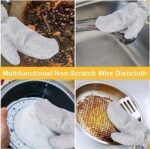 Anubhav Janni Wire Dishwashing Hand Gloves - Stainless Steel Scrubber Glove for Washing Dishes Utensils Machine Washable Reusable Kitchen Non-Scratch Multipurpose Cleaning (pack of 1) - Image 5