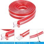 Anubhav Janni Red Baby Safety Tape 3m Silicone Furniture Edge Protector Clear with Backing Corner Guard Strip Easy Installation Marketing Silicon Protection and Child for Desk (pack of 1)