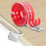 Anubhav Janni Red Baby Safety Tape 3m Silicone Furniture Edge Protector Clear with Backing Corner Guard Strip Easy Installation Marketing Silicon Protection and Child for Desk (pack of 1) - Image 2