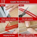 Anubhav Janni Red Baby Safety Tape 2m Silicone Furniture Edge Protector Clear with Backing Corner Guard Strip Easy Installation Marketing Silicon Protection and Child for Desk (pack of 1) - Image 5