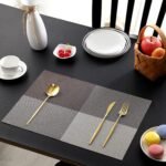Anubhav Janni Place Mat 4 Khana Brown Placemats Dining Table Mats Material Non Slip Heat Resistant Kitchen mats Washable Durable Table Easy to Cut Set Stain Indoor Outdoor (Set Of 2 Pcs) - Image 4