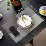 Anubhav Janni Place Mat 4 Khana Brown Placemats Dining Table Mats Material Non Slip Heat Resistant Kitchen mats Washable Durable Table Easy to Cut Set Stain Indoor Outdoor (Set Of 2 Pcs) - Image 7