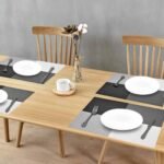 Anubhav Janni Place Mat 4 Khana Black White Placemats Dining Table Mats Material Non Slip Heat Resistant Kitchen mats Washable Durable Table Easy to Cut Set Stain Indoor Outdoor (Set Of 2 Pcs) - Image 7