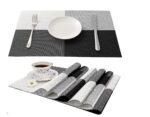 Anubhav Janni Place Mat 4 Khana Black White Placemats Dining Table Mats Material Non Slip Heat Resistant Kitchen mats Washable Durable Table Easy to Cut Set Stain Indoor Outdoor (Set Of 2 Pcs) - Image 8