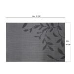 Anubhav Janni Place Mat Black Flower Placemats Dining Table Mats Material Non Slip Heat Resistant Kitchen mats Washable Durable Table Easy to Cut Set Stain Indoor Outdoor (Set Of 2 Pcs) - Image 3
