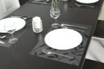 Anubhav Janni Place Mat Black Flower Placemats Dining Table Mats Material Non Slip Heat Resistant Kitchen mats Washable Durable Table Easy to Cut Set Stain Indoor Outdoor (Set Of 2 Pcs) - Image 5