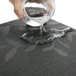 Anubhav Janni Place Mat Black Flower Placemats Dining Table Mats Material Non Slip Heat Resistant Kitchen mats Washable Durable Table Easy to Cut Set Stain Indoor Outdoor (Set Of 2 Pcs) - Image 7