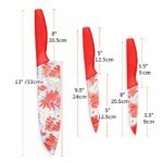 Anubhav Janni Knife Set Red Professional Kitchen High Carbon Stainless Steel Chef Utility Santoku Knives With Ergonomic Handles Chef Sharp Blades Multipurpose Vegetable Fruit (Set Of 3 Pcs) - Image 5