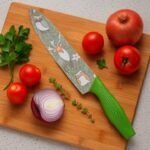 Anubhav Janni Knife Set Dark Green Professional Kitchen High Carbon Stainless Steel Chef Utility Santoku Knives With Ergonomic Handles Chef Sharp Blades Multipurpose Vegetable Fruit (Set Of 3 Pcs) - Image 5