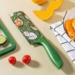 Anubhav Janni Knife Set Dark Green Professional Kitchen High Carbon Stainless Steel Chef Utility Santoku Knives With Ergonomic Handles Chef Sharp Blades Multipurpose Vegetable Fruit (Set Of 3 Pcs) - Image 9