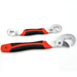 Anubhav Janni Snap N Grip Tools Stainless Steel Socket Adjustable Universal Multi Function Wrench Spanner Set And Open End Tool And Hex Power Quick Red Black Versatile Plumber (Pack Of 1 Pcs)